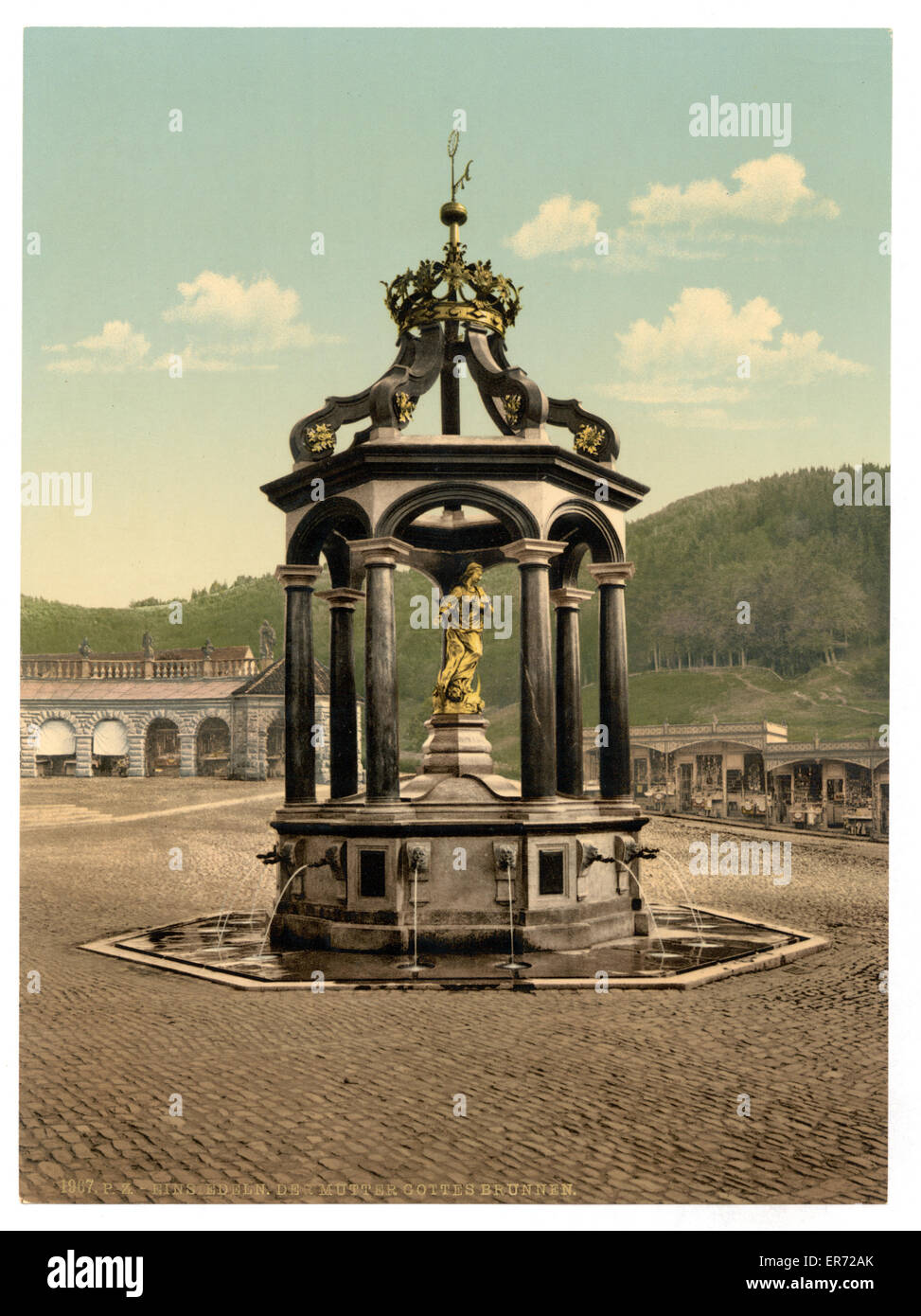 Einsiedeln, la fontana, Lago di Lucerna, Svizzera Foto Stock