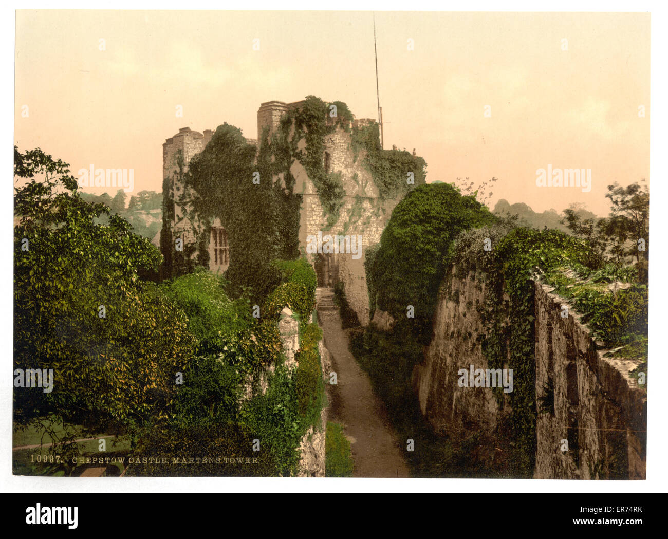 Castello, Marten's Tower, Chepstow, Inghilterra Foto Stock