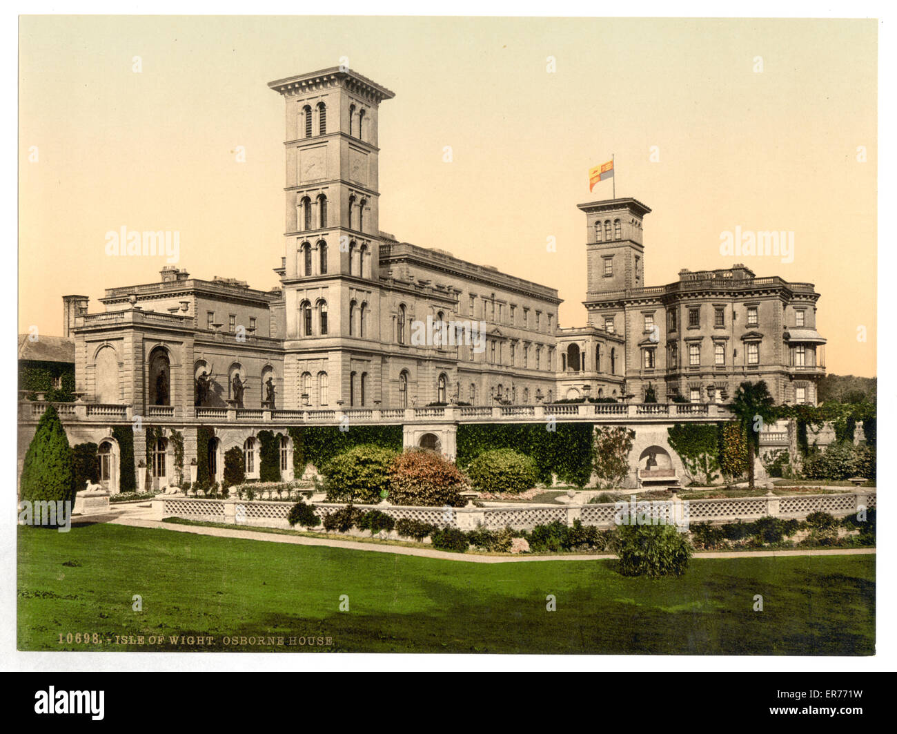 Osborne House, Isola di Wight in Inghilterra. Data compresa tra ca. 1890 e ca. 1900. Foto Stock