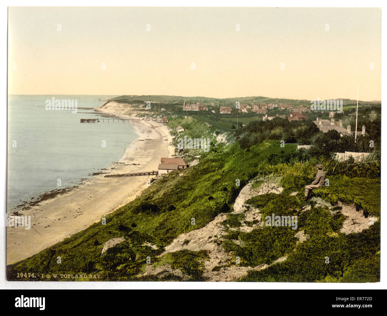 Totland Bay, Isola di Wight in Inghilterra Foto Stock