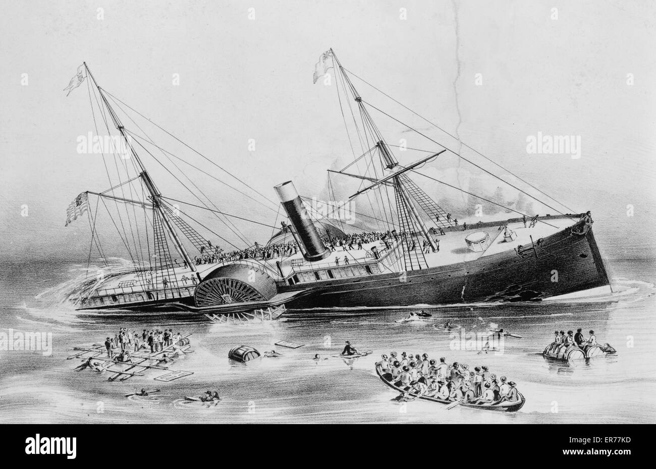 Perdita della SS Artica al largo di Cape Race 1854 Foto Stock