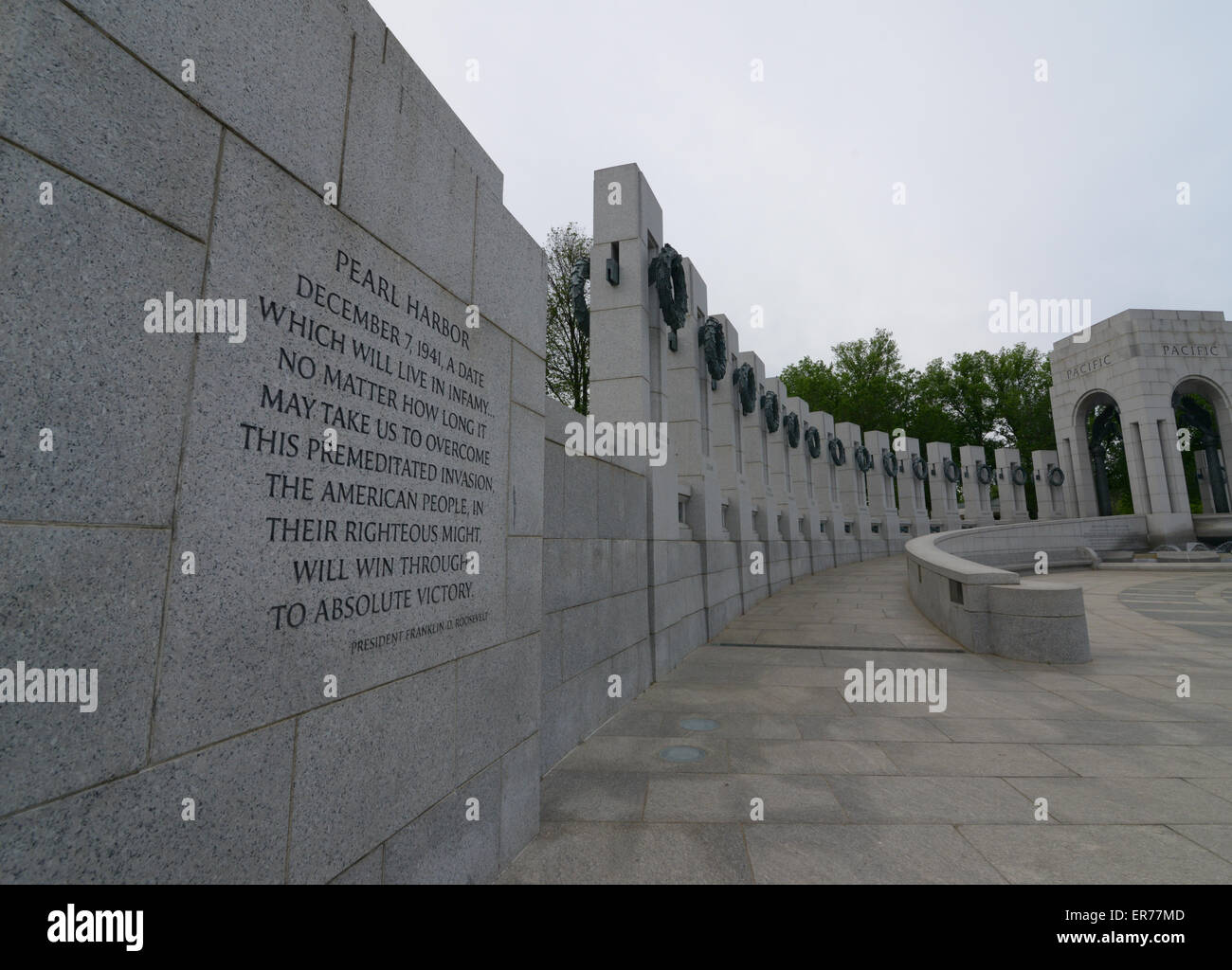 National Memoriale della Seconda Guerra Mondiale, Washington DC Foto Stock