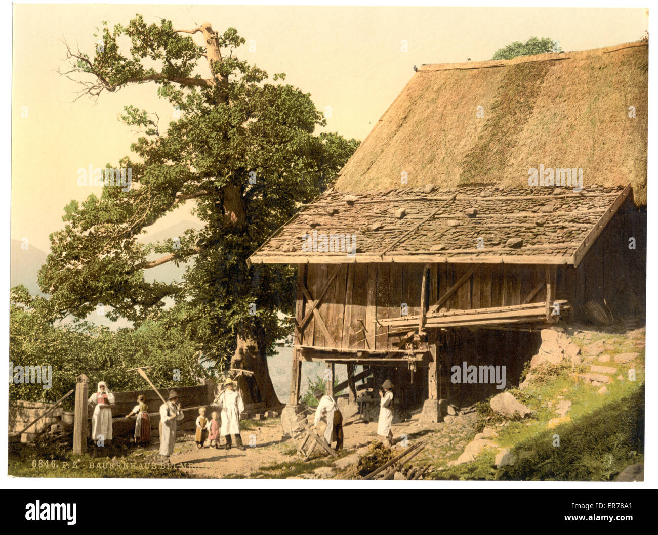 Merano, casa dei contadini, Tirolo, Austro-Ungheria Foto Stock