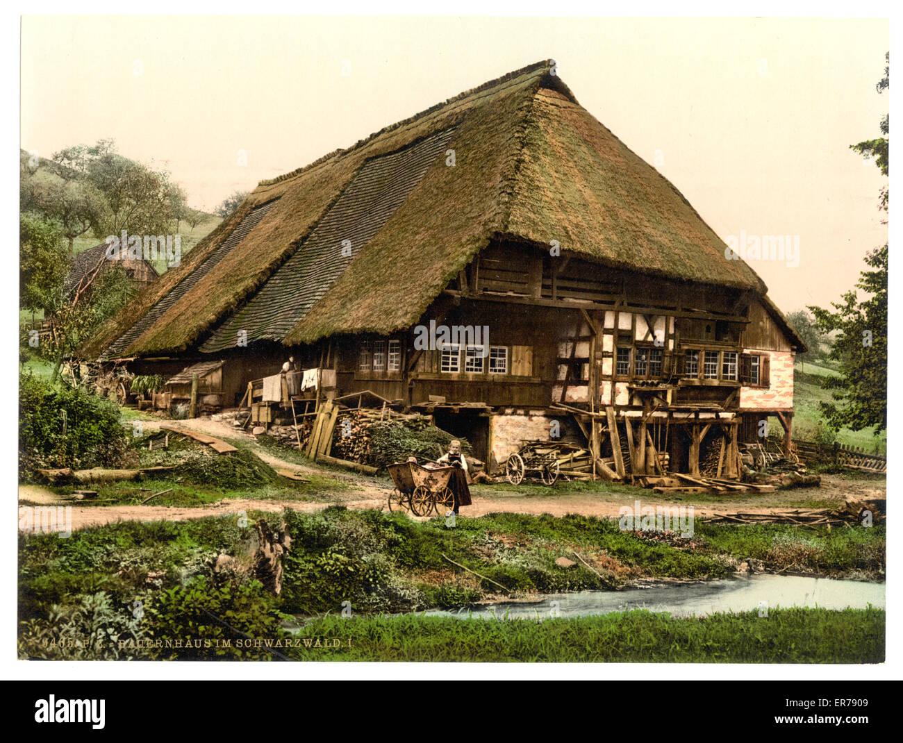 Casa di un contadino, Foresta Nera, Baden, Germania Foto Stock