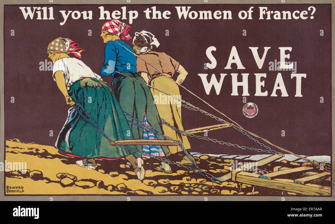 Aiuterete le donne francesi? Salva grano Foto Stock