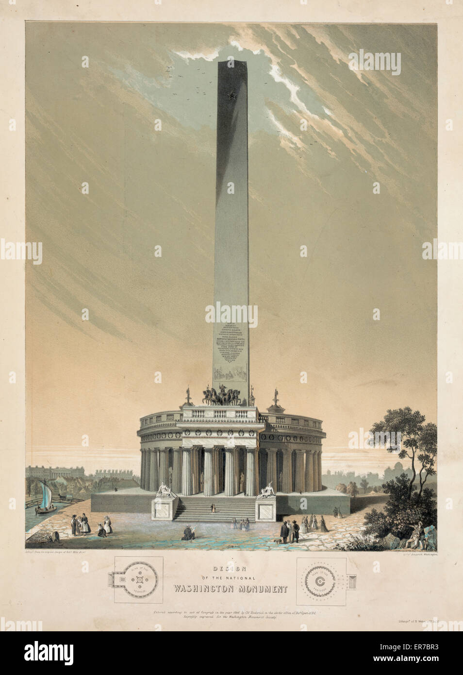 Progettazione della nazionale di Washington Monument Foto Stock