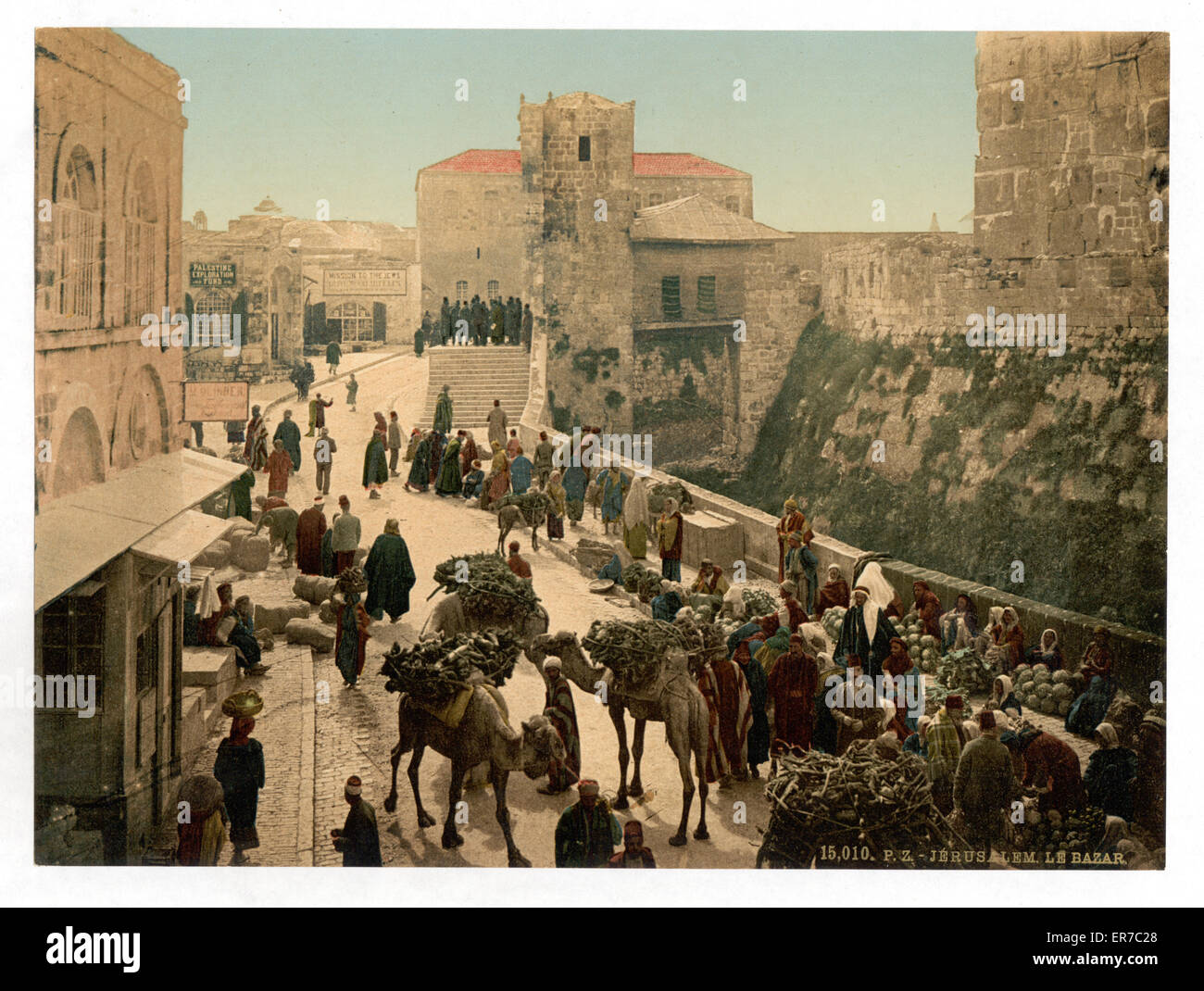 Via della Torre di Davide, il bazar, Gerusalemme, Santa la Foto Stock