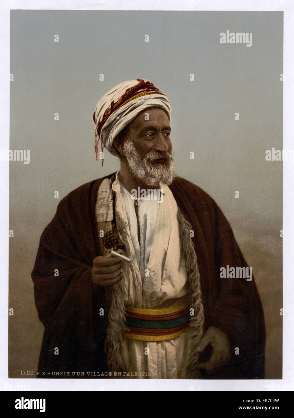 Sceicchi di un villaggio della Palestina, la Terra Santa Foto Stock