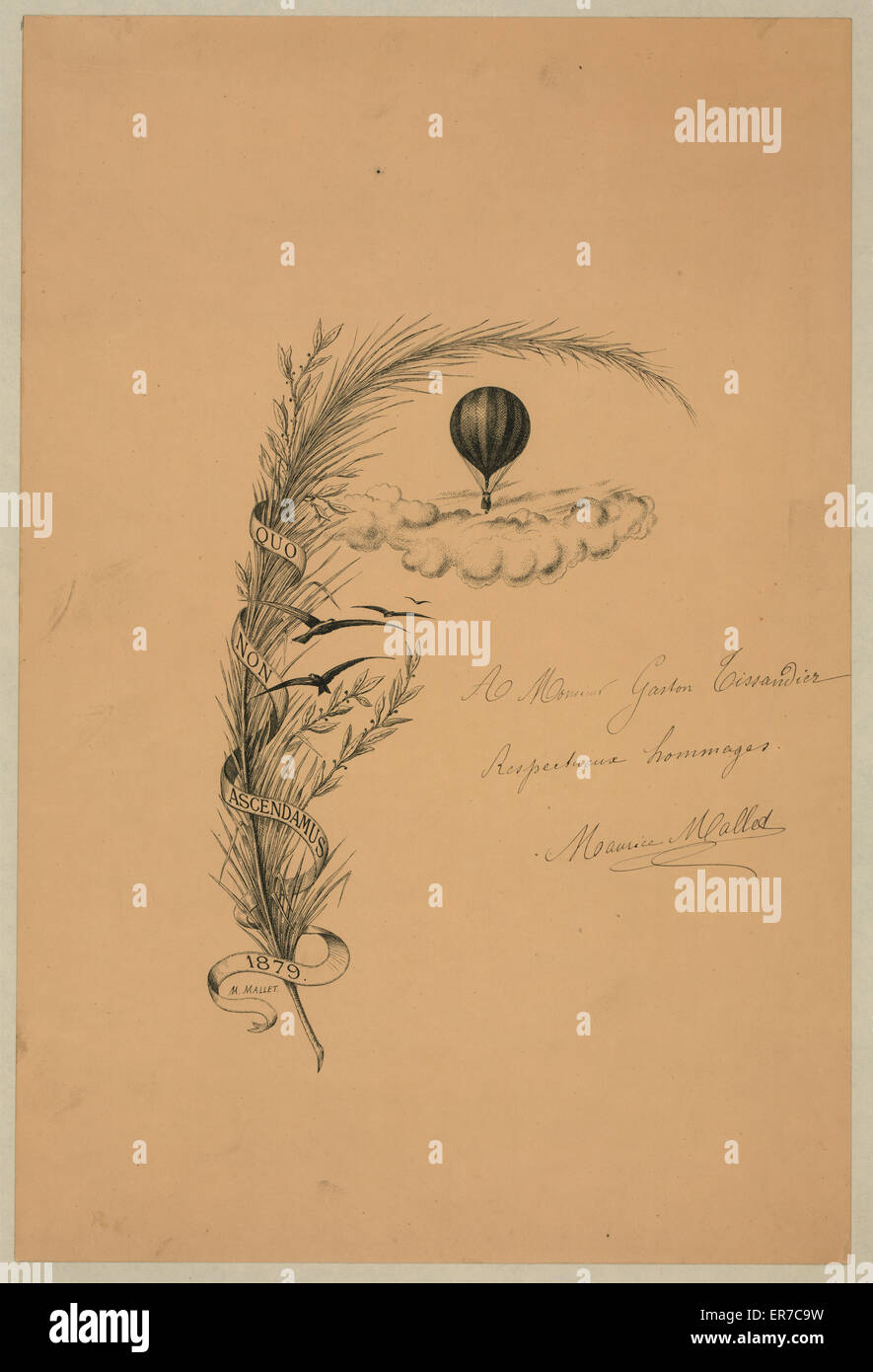 Cancelleria illustrata con un gambo di grano avvolto in un ba Foto Stock
