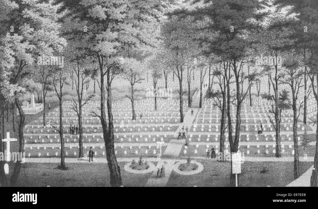 Vista del Cimitero Nazionale di Arlington Foto Stock