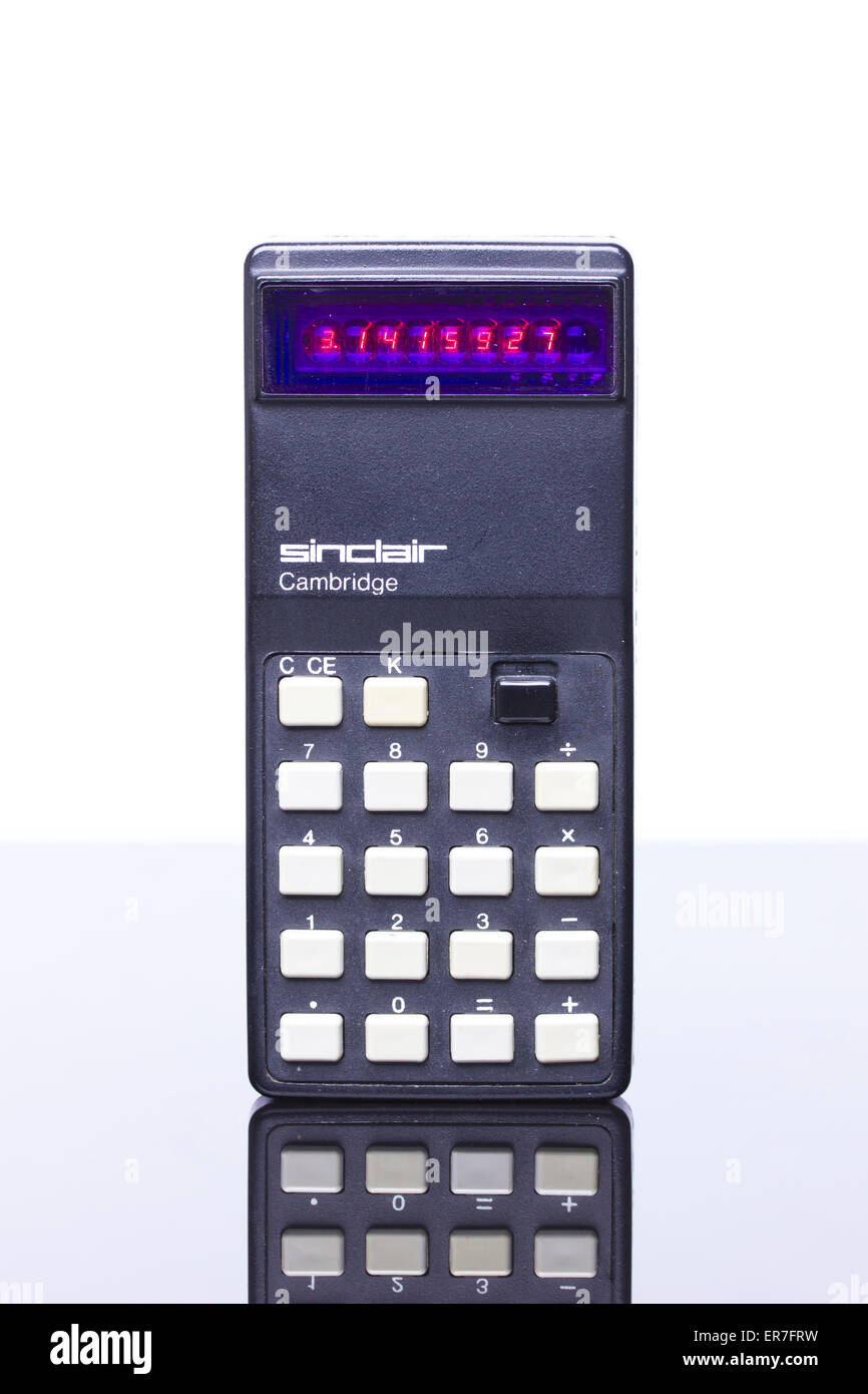 Sinclair Cambridge calcolatrice Foto Stock