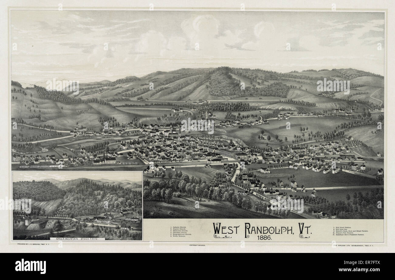 Bennington, Vt. 1887 Foto Stock
