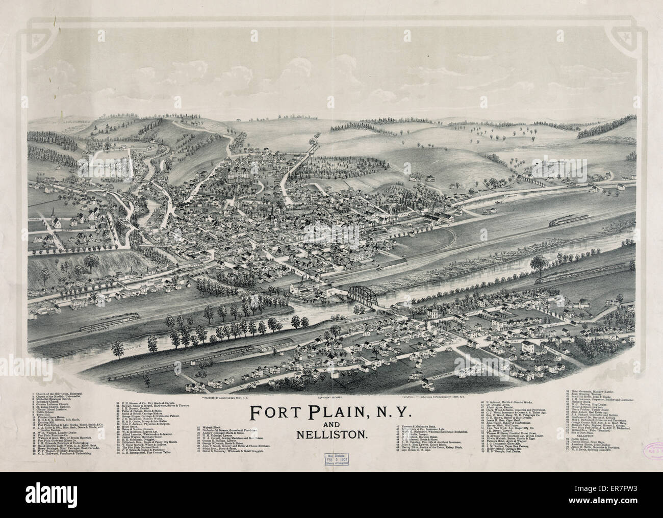 Fort pianura, N.Y. e Nelliston Foto Stock