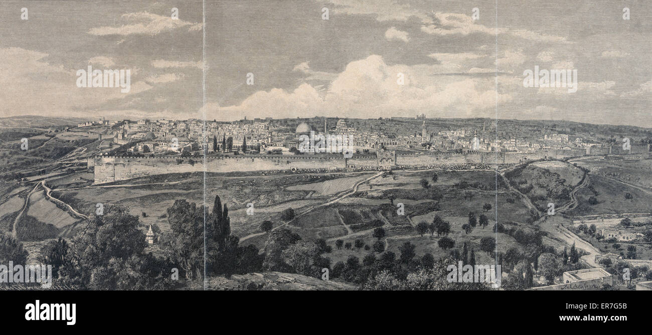 Panorama von Gerusalemme Foto Stock