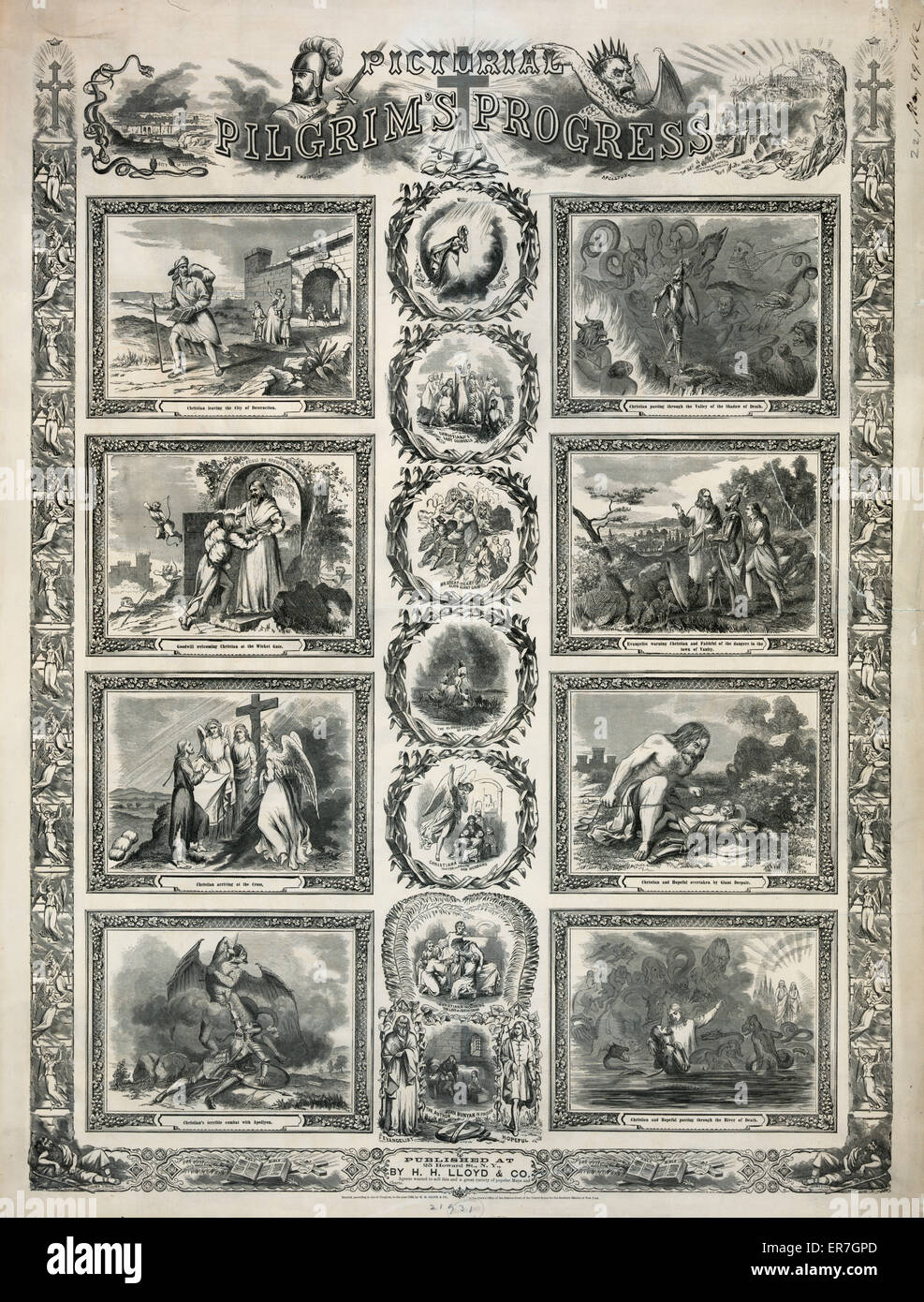 Pittorica del pellegrino progressi Foto Stock