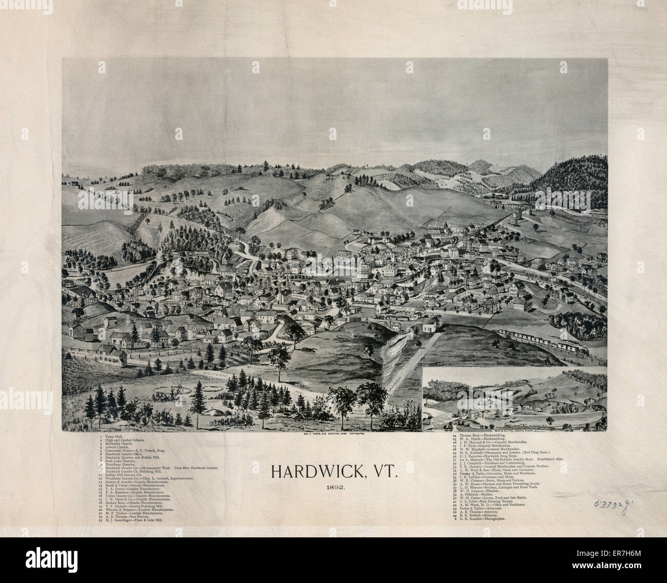 Hardwick, Vt. 1892 Foto Stock