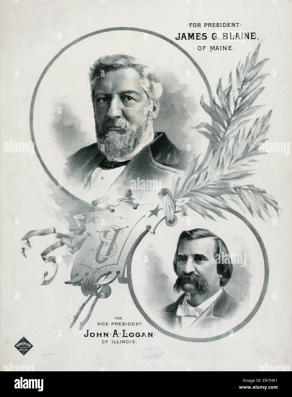 Per il presidente James G. Blaine, del Maine Foto Stock