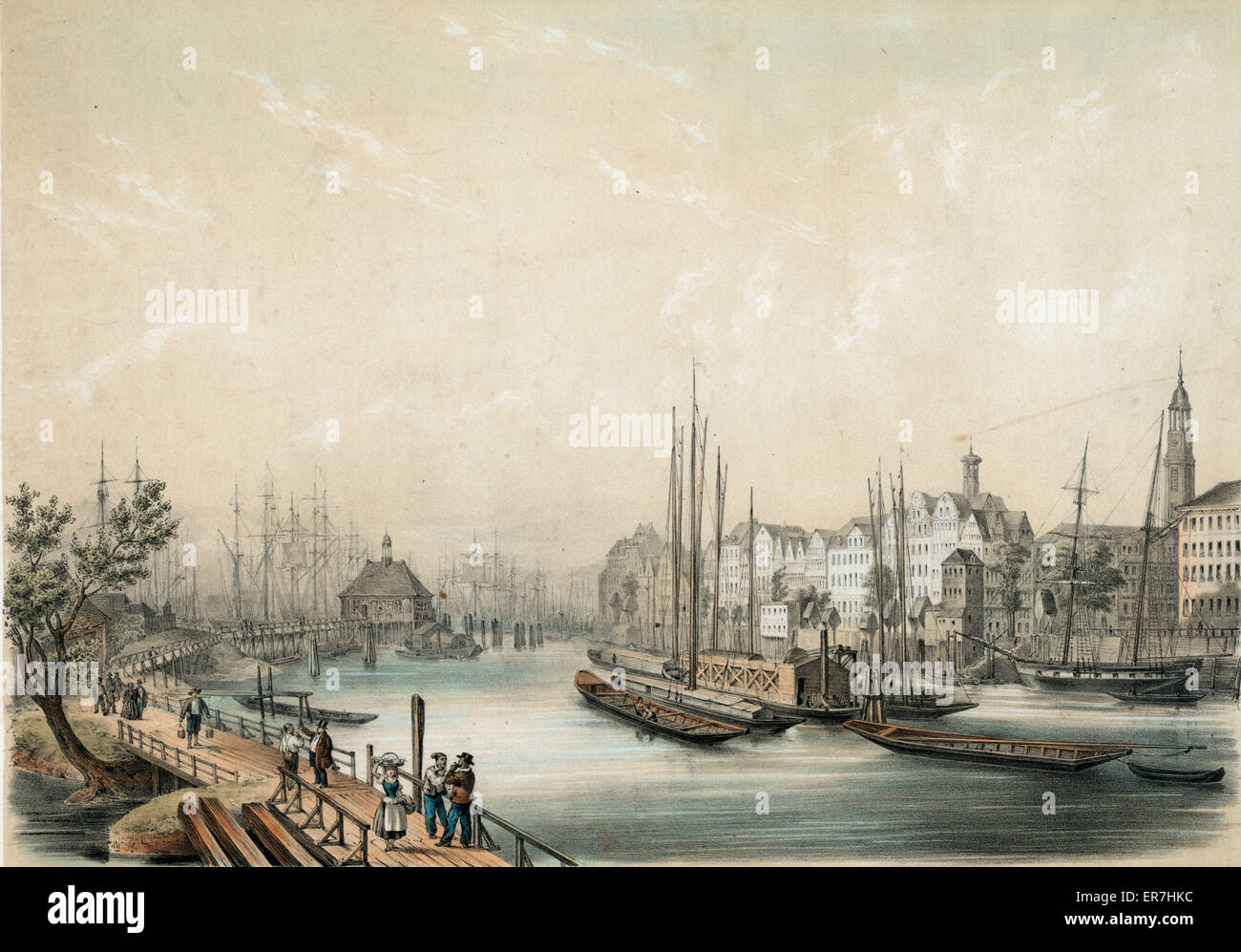 Porto di Amburgo Foto Stock