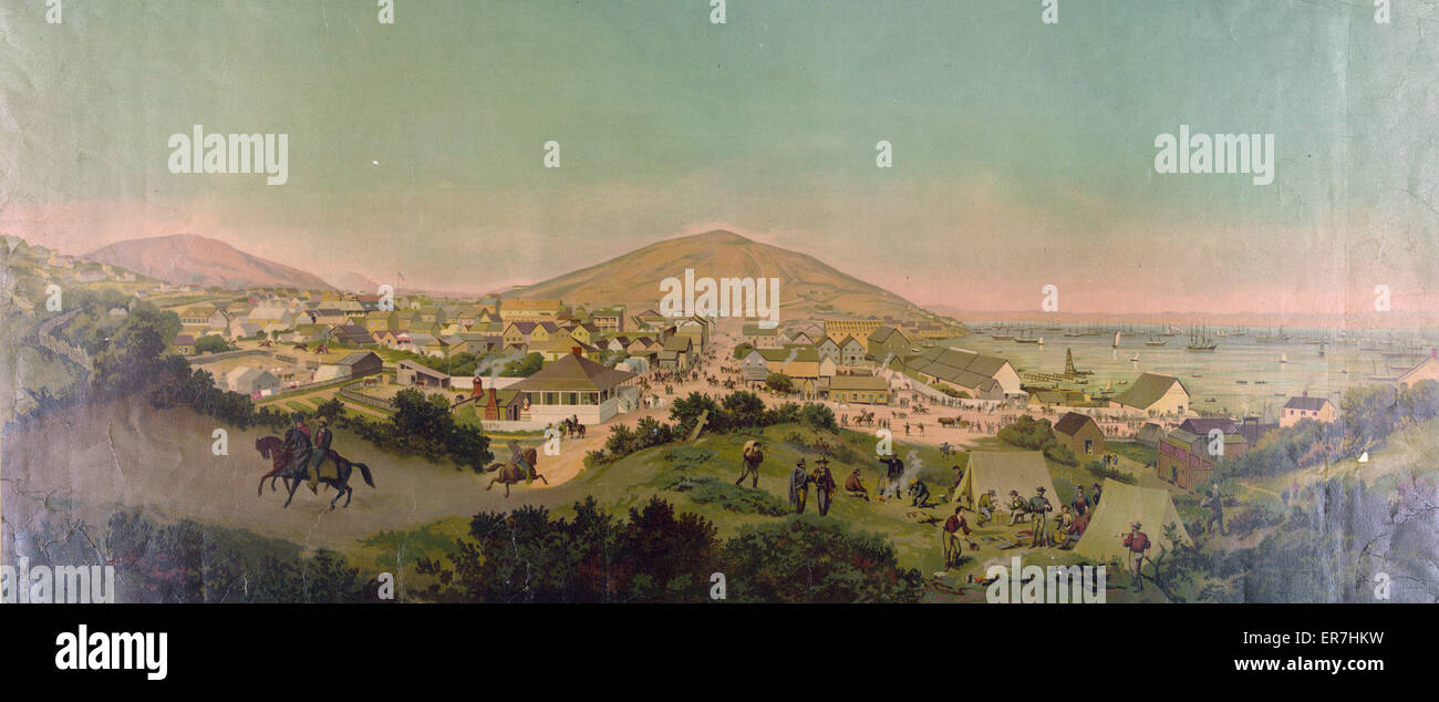 San Francisco nel luglio 1849 da questo sito di S.F. Scorte e Foto Stock