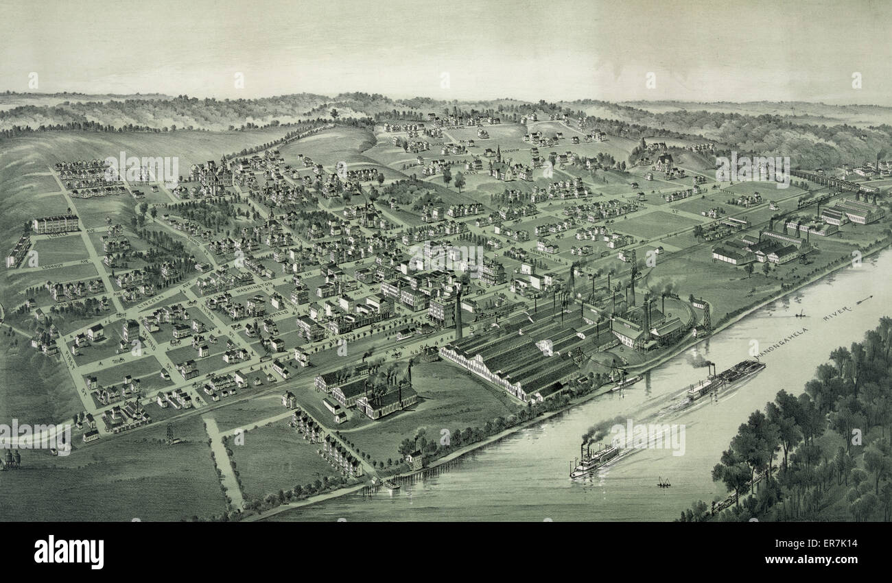 Charleroi, Washington County Pennsylvania, 1897 Foto Stock