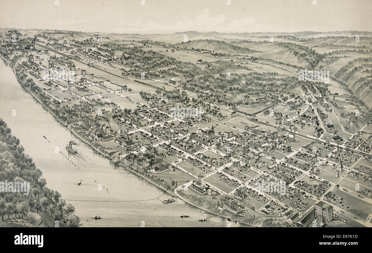 New Kensington, Contea di Westmoreland, Pennsylvania, 1896 Foto Stock