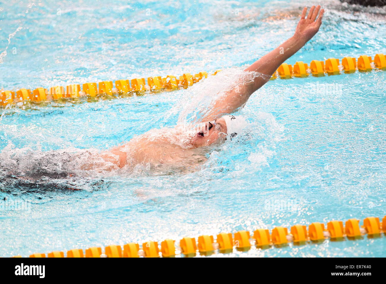 Paul Gabriel BEDEL - 200m dos - 22.05.2015 - FFN Golden Tour -Nancy.Photo : Fred Marvaux/Icona Sport Foto Stock