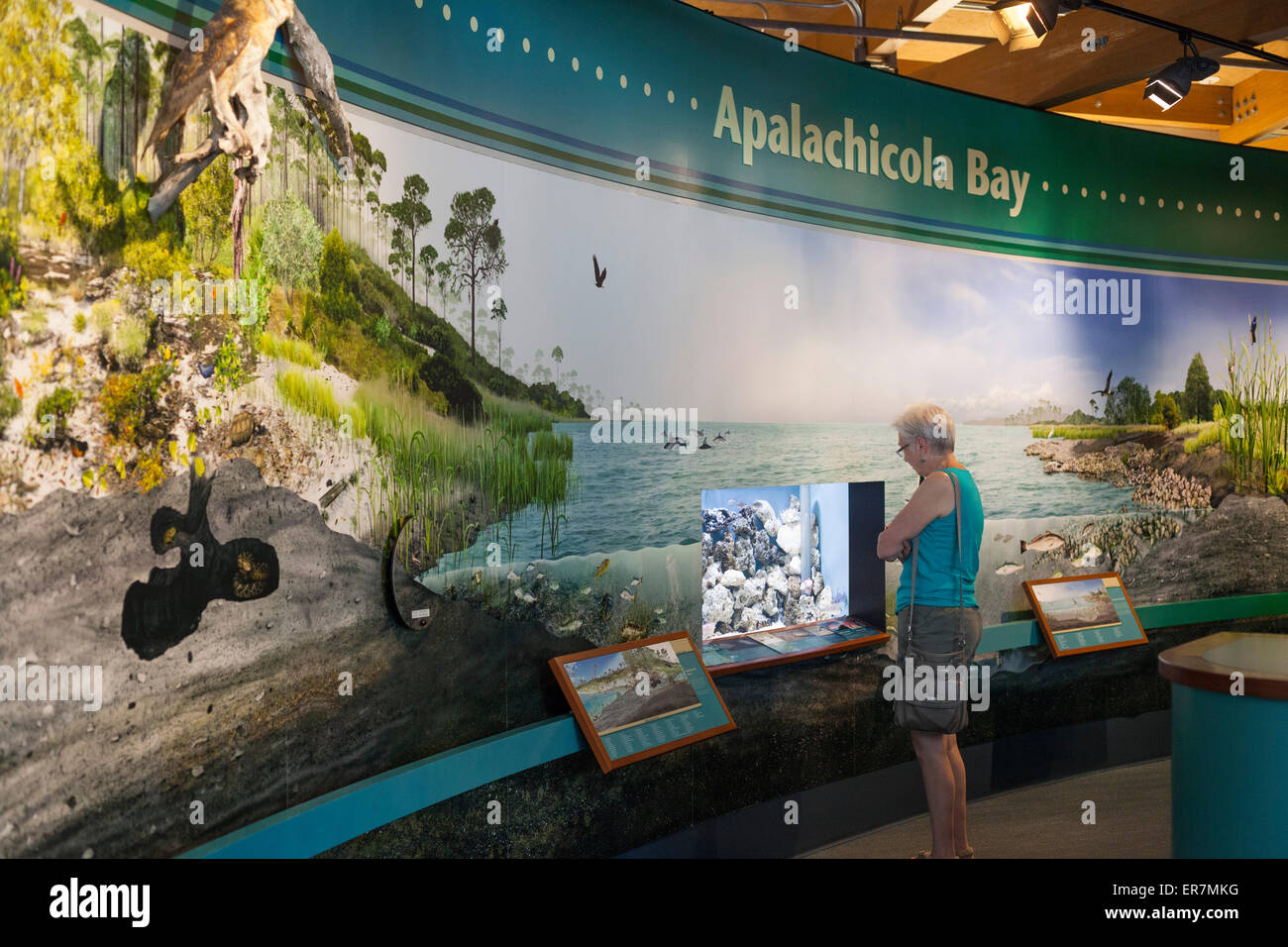 Eastpoint, Florida - Il centro visitatori di Apalachicola nazionali di ricerca di estuario di riserva. Foto Stock