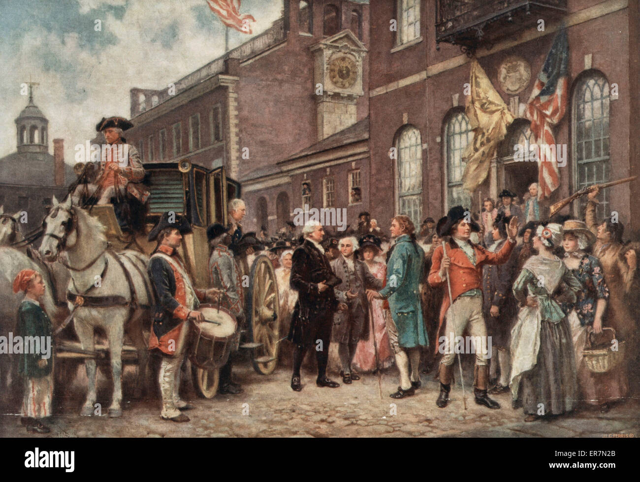 Inaugurazione di Washington a Philadelphia Foto Stock