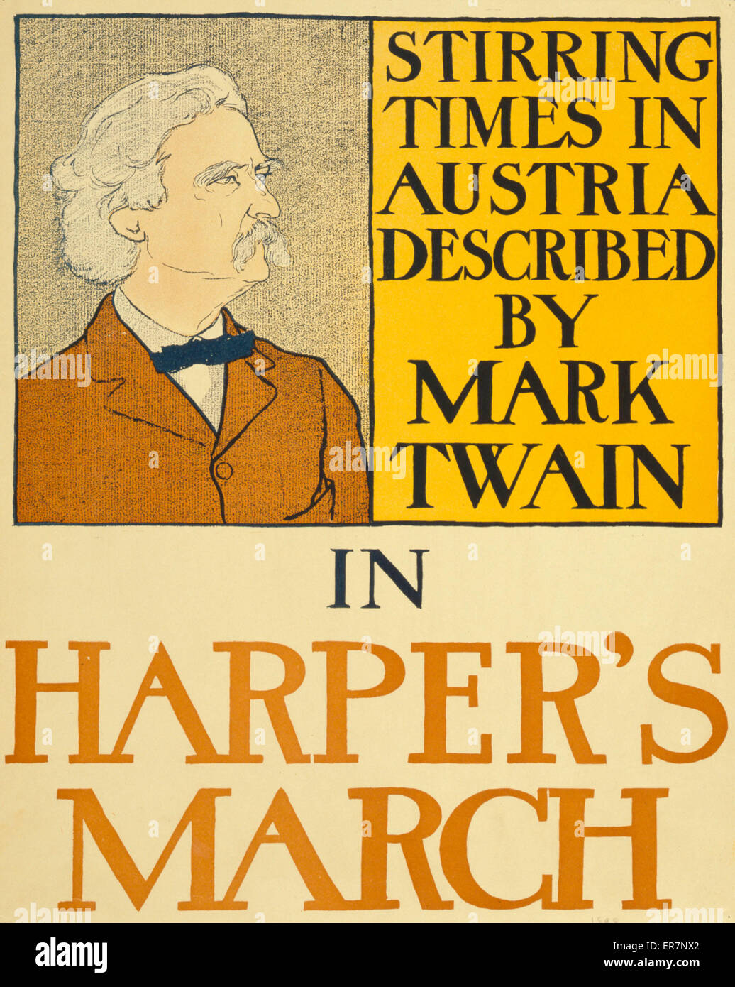 Tempi di agitazione in Austria descritti da Mark Twain in Harper' Foto Stock