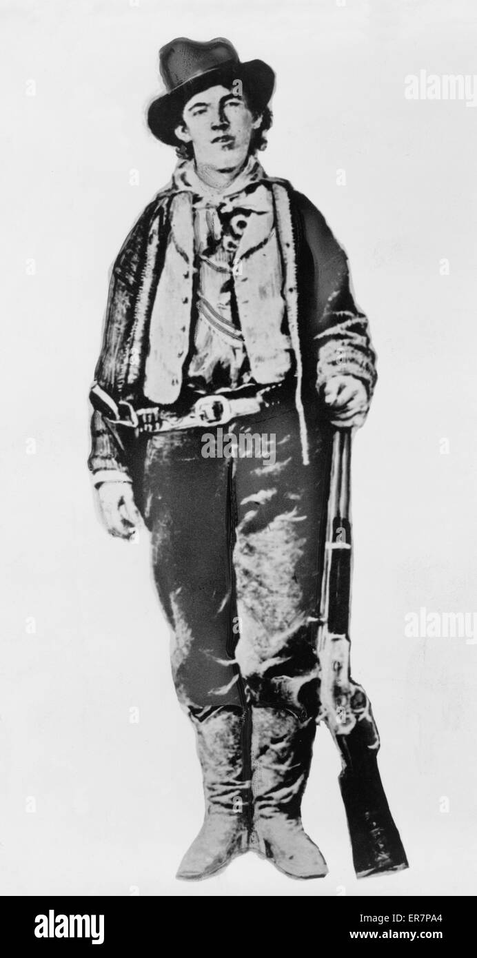 Billy the Kid, ritratto a figura intera, rivolto verso la parte anteriore Foto Stock