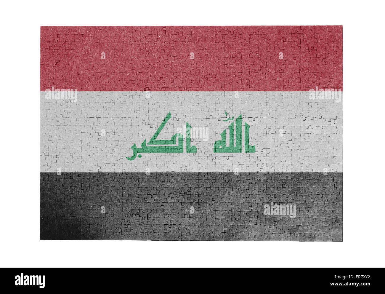 Grande puzzle di 1000 pezzi - bandiera - Iraq Foto Stock