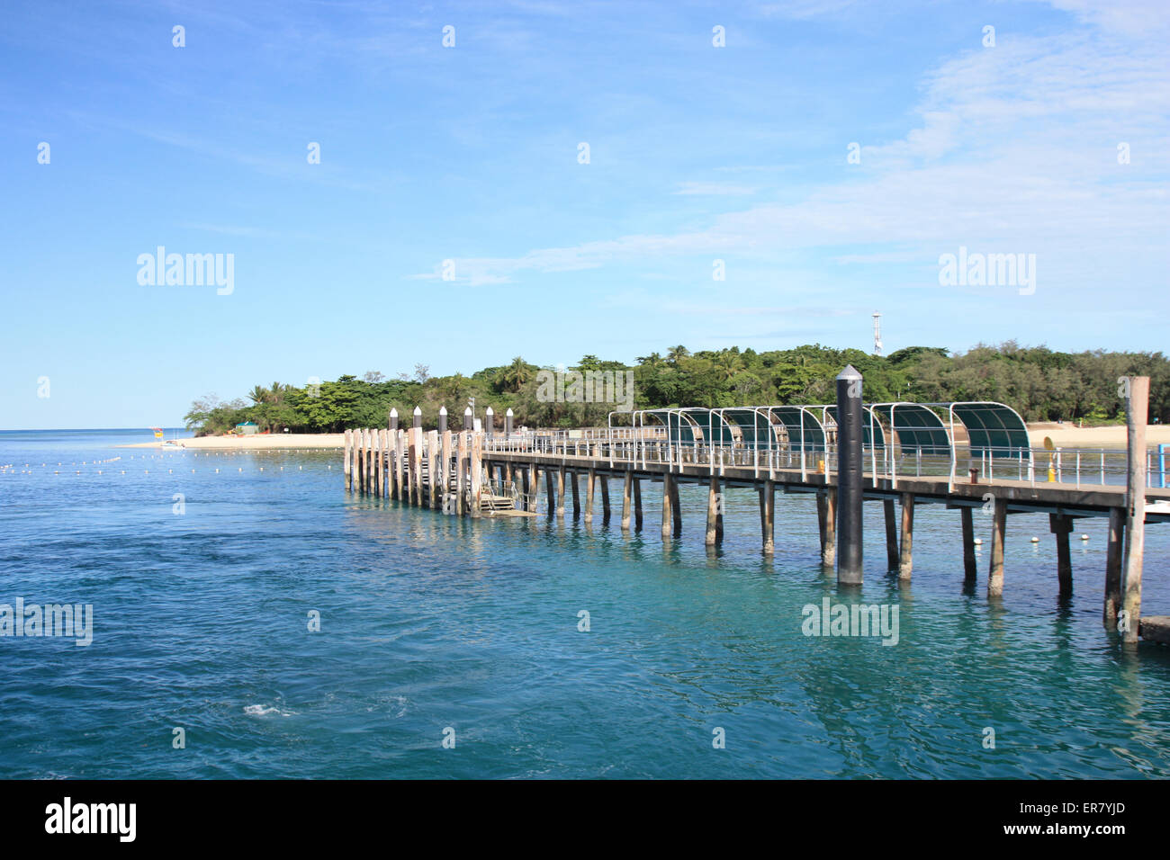 Isola verde,Cairns North Queensland sulla giornata di sole Foto Stock