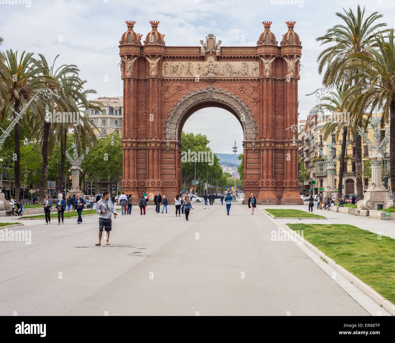 Arco trionfale a Barcellona Foto Stock