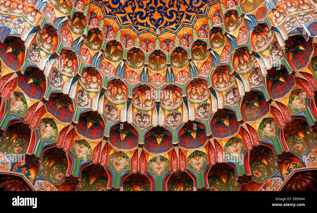 Full frame shot della moschea decorativo dome, Bukhara, Uzbekistan Foto Stock