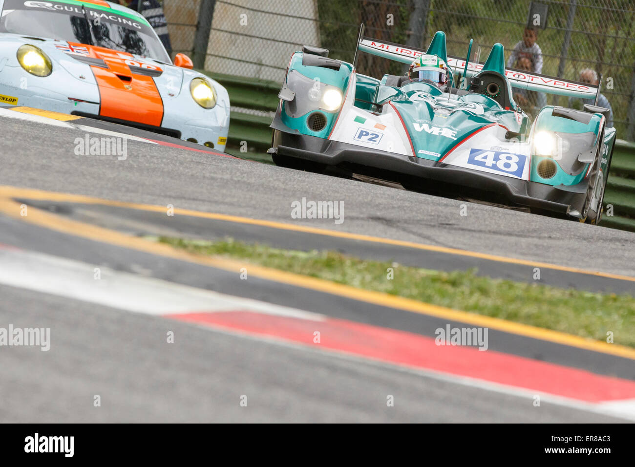 Imola, Italia - 16 Maggio 2015: Oreca 03R - Nissan di Thiriet da Murphy Prototypes Team, pilotato da Nathanael Berthon - Michael Lyon Foto Stock