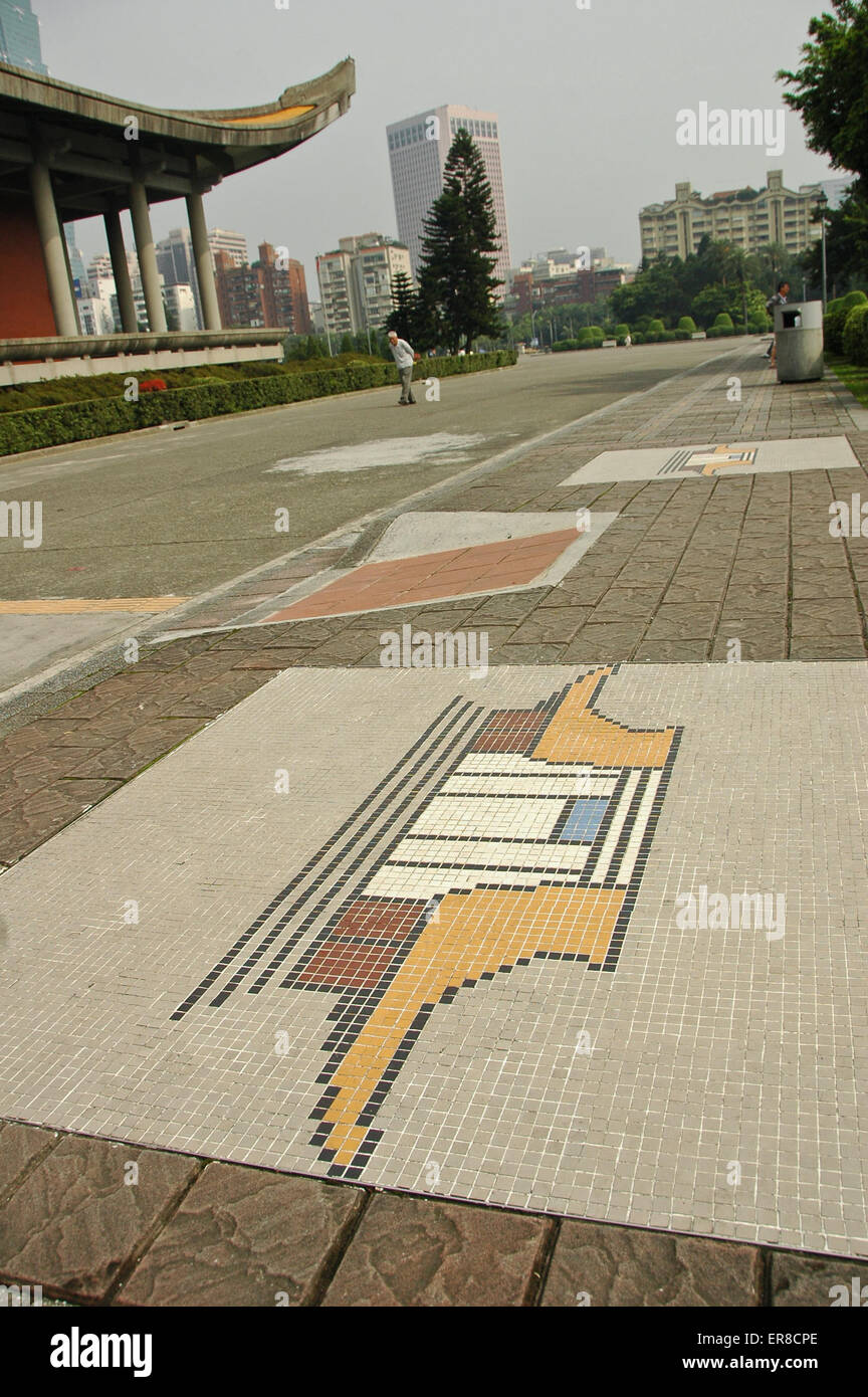 La democrazia hall di Taipei, Taiwan Foto Stock