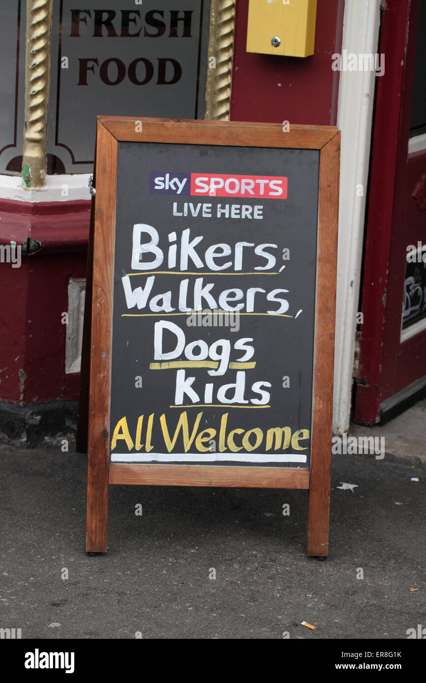 Segno di pub in Matlock Bath Foto Stock