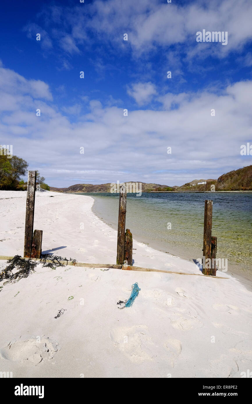 Il 'Silver Sabbie del Morar' è Highlands scozzesi è sulla costa nord ovest tra Fort William e Mallaig Foto Stock