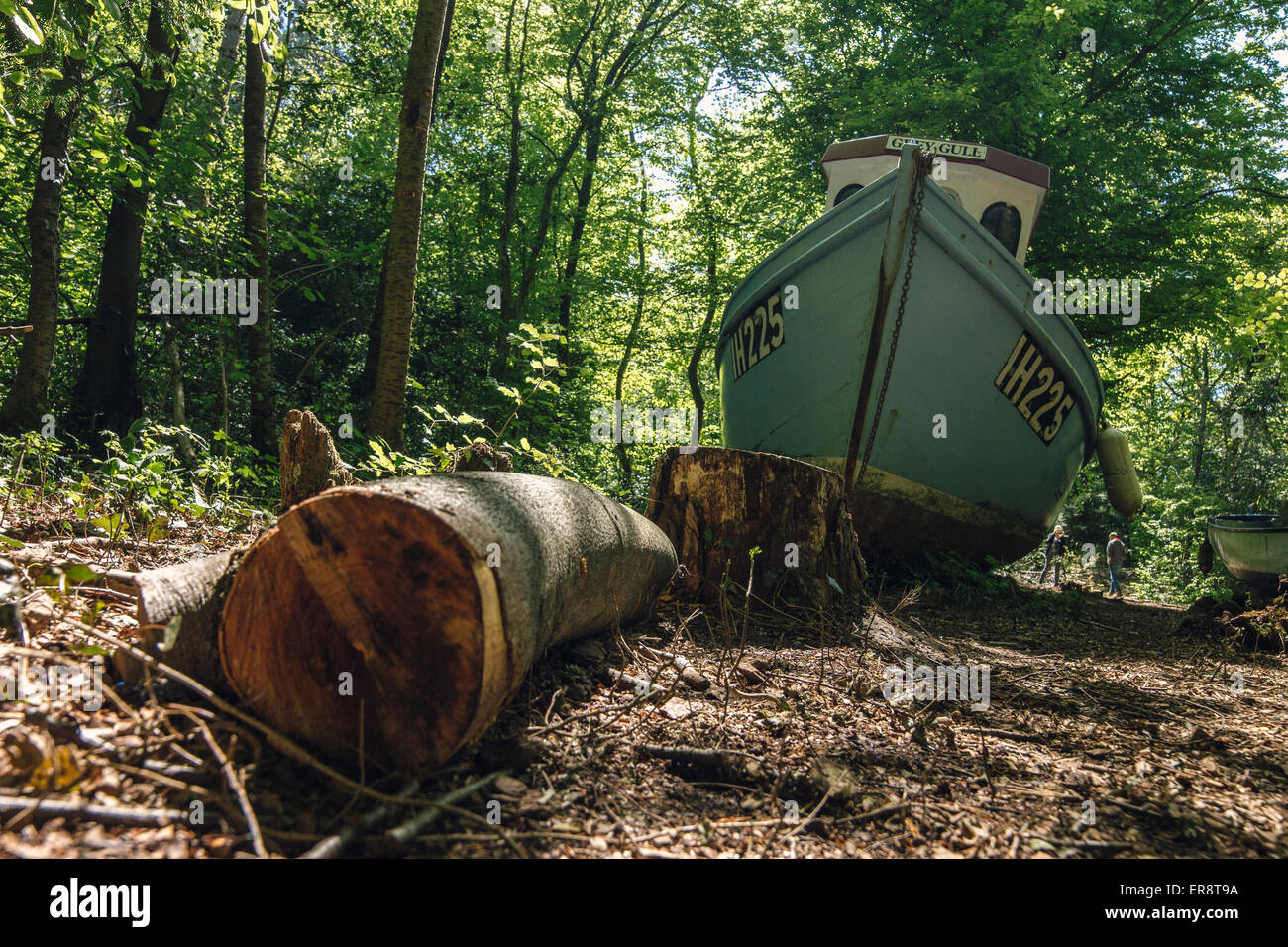 Bristol Leigh Woods navi ritirate arte di installazione da Luke Jerram Foto Stock