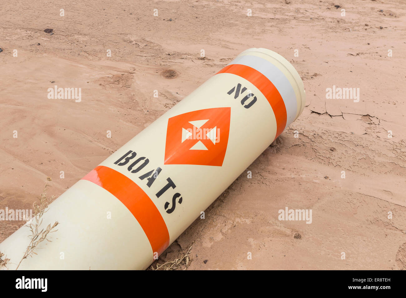 No boats boa posa su limo fango alla siccità danneggiato il Lago Mead nel sud del Nevada. Foto Stock