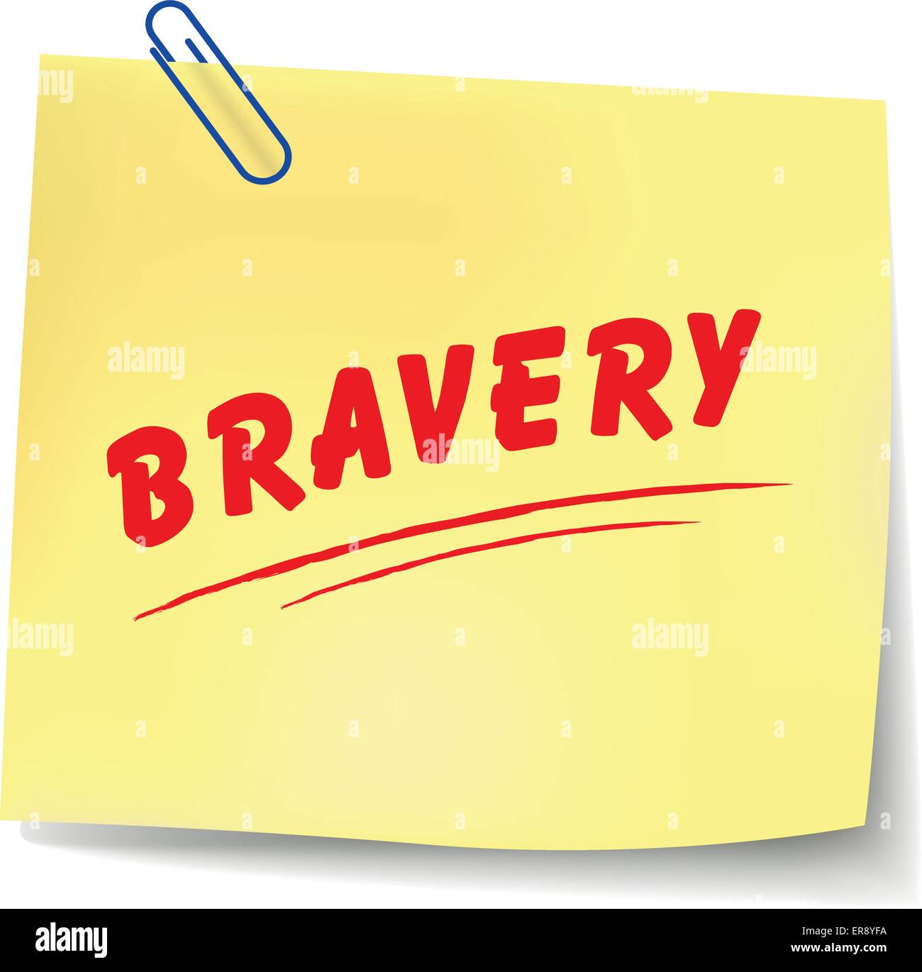 Illustrazione Vettoriale di coraggio messaggio su sfondo bianco Illustrazione Vettoriale