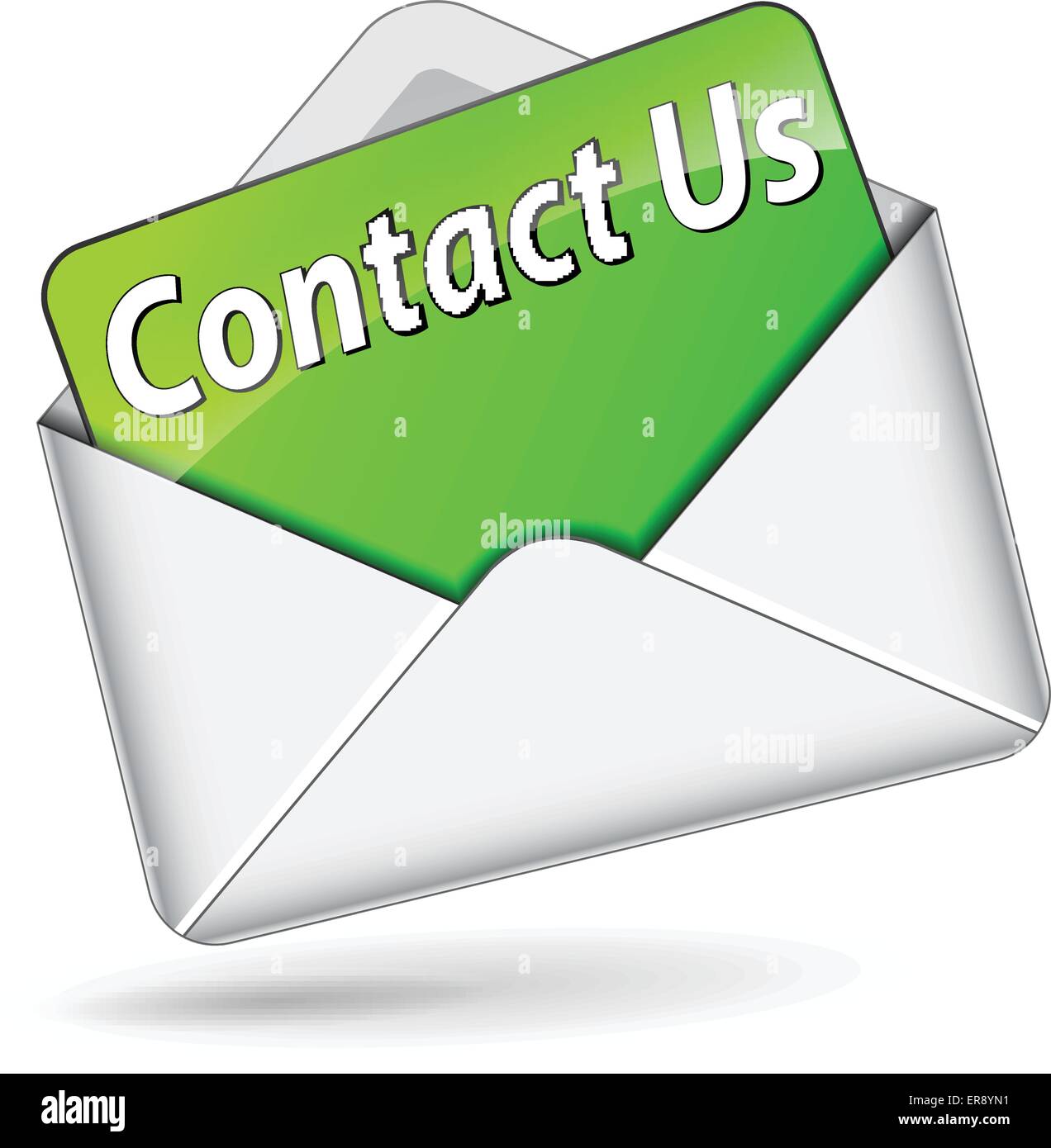 Illustrazione Vettoriale di contattare posta icona a forma di busta concept Illustrazione Vettoriale