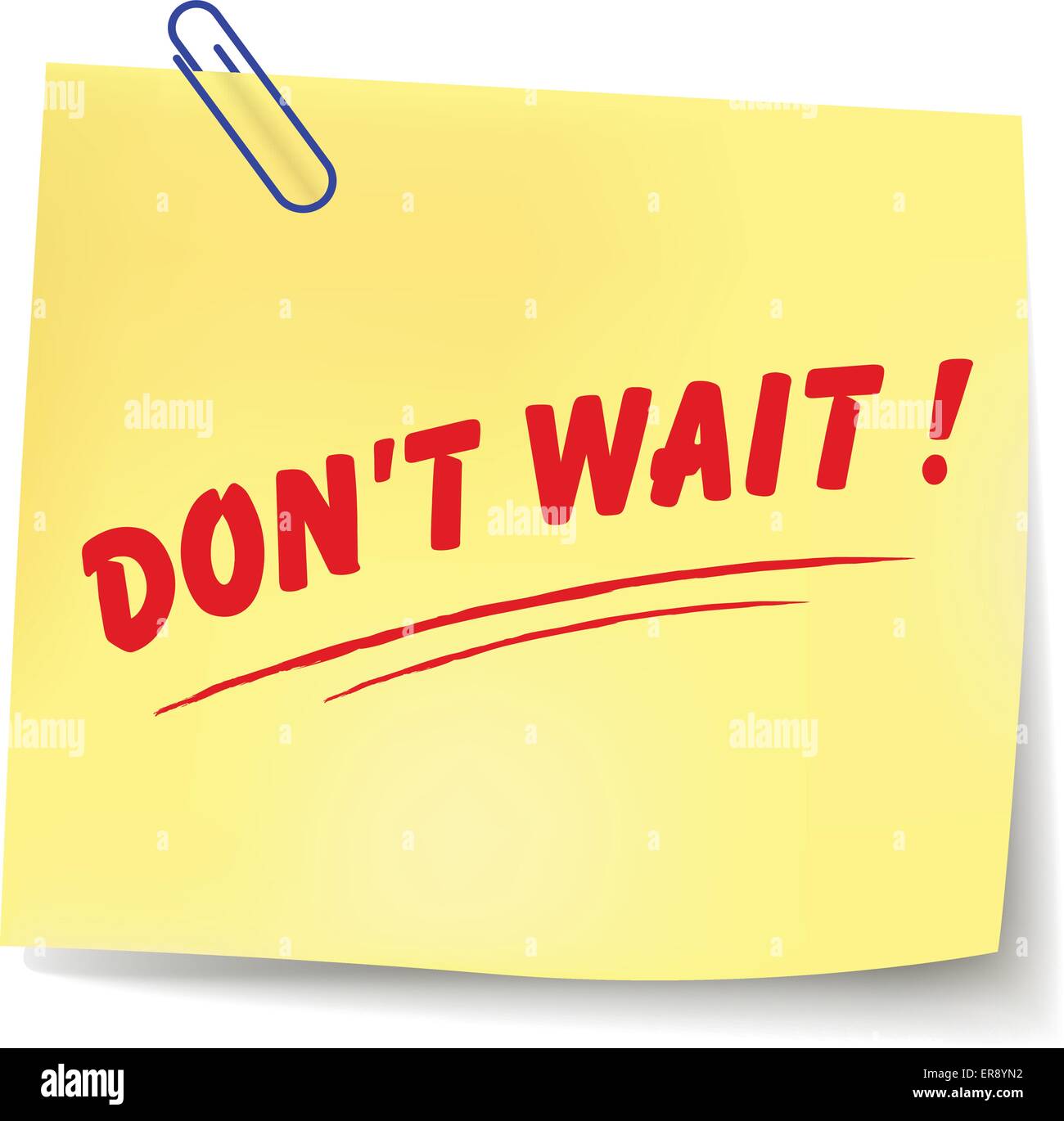 Illustrazione Vettoriale di dont messaggio di attesa su sfondo bianco Illustrazione Vettoriale