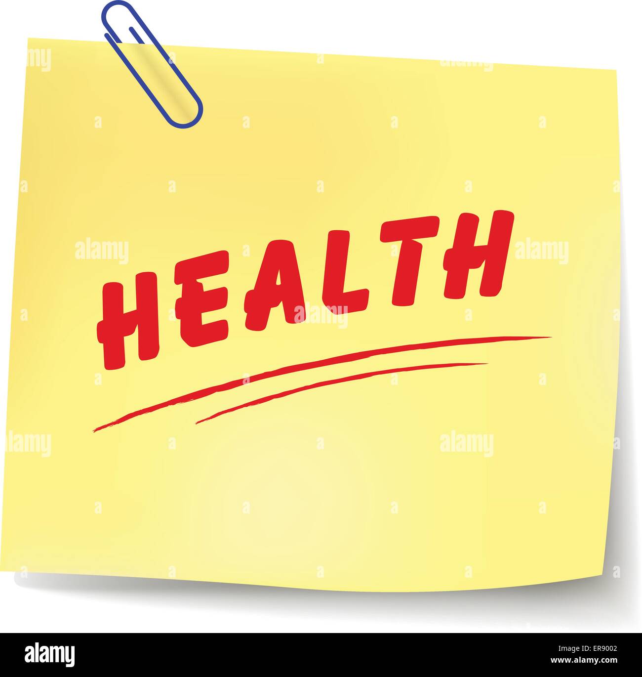 Illustrazione Vettoriale di salute messaggio su sfondo bianco Illustrazione Vettoriale