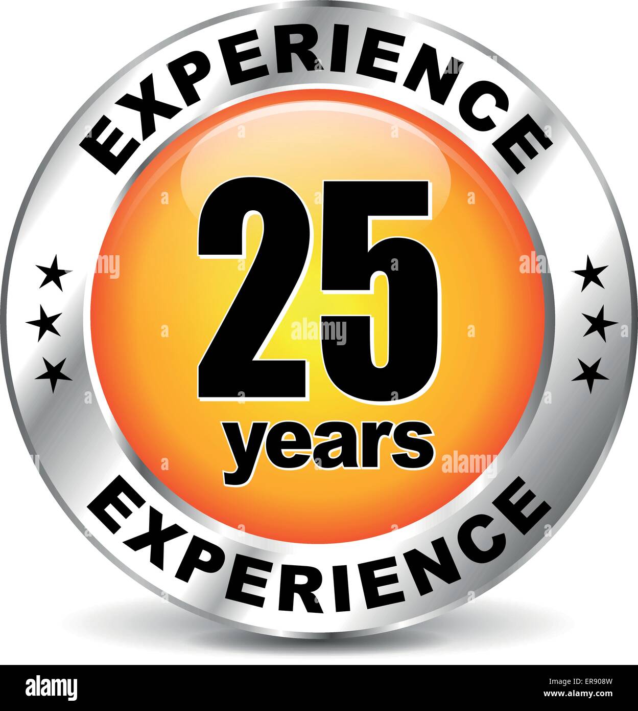 Illustrazione Vettoriale di diversi anni di esperienza icona Illustrazione Vettoriale