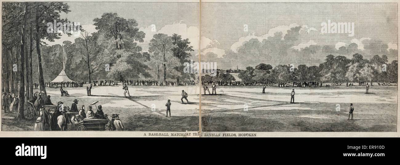 Una partita di baseball all'Elysian Fields Hoboken Foto Stock