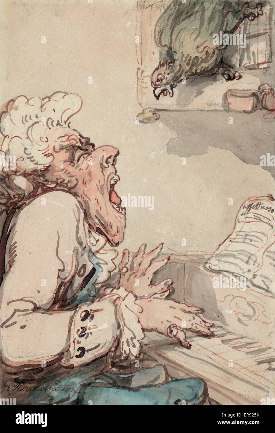 Compositore italiano in Inghilterra Foto Stock