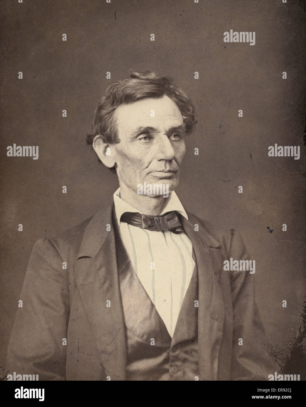 Abraham Lincoln, candidato alla presidenza, testa e spalle Foto Stock
