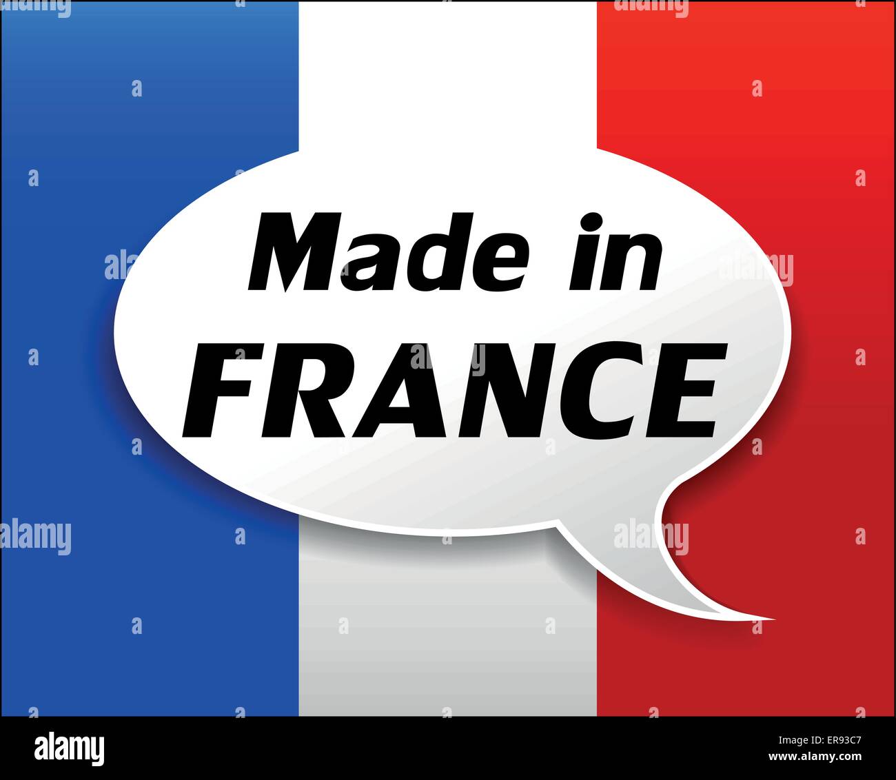 Illustrazione di vettore di fatto in Francia icona su sfondo bianco Illustrazione Vettoriale