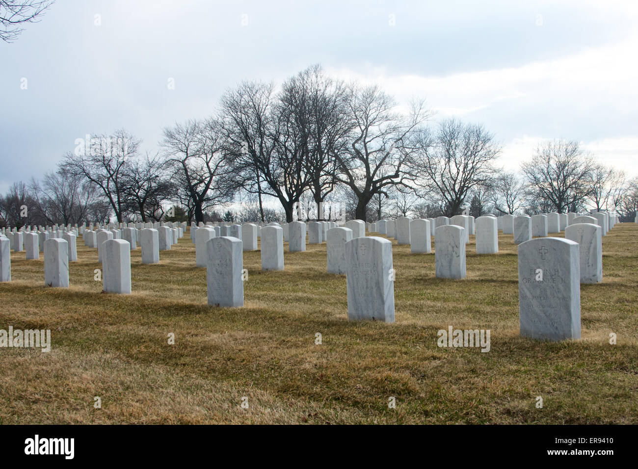 Legno Cimitero Nazionale per i veterani, Milwaukee, Wisconsin. Foto Stock